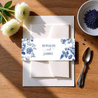Bandeau De Faire-part Carton d'invitation de mariage à fleurs en toile d