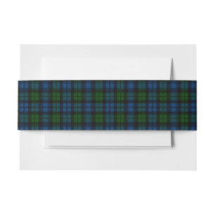 Bandeau De Faire-part Ceinture ventrale tartan écossais Campbell