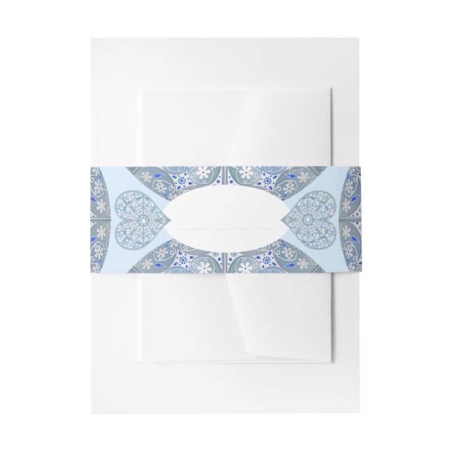 Bandeau De Faire-part Céramique Lace Bleu clair (Devant example)