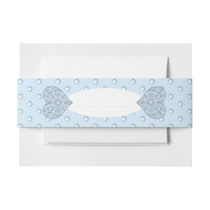 Bandeau De Faire-part Céramique Lace Bleu clair