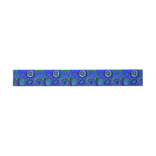 Bandeau De Faire-part Cercle Carré Kandinsky Farbstudie Blue Quadrate
