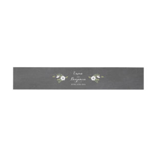 Bandeau De Faire-part Chalkboard Anemones Peint -bande ventre d'invitati