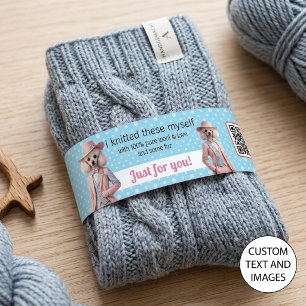 Bandeau De Faire-part Chaussettes Tricotées Banderole Caniche Tricot