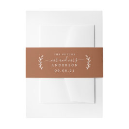 Bandeau De Faire-part Chic Script Future M. Mme Mariage Date TerraCotta