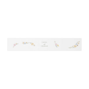 Bandeau De Faire-part Chich Pastel fleurs Faire-part de mariage Belly Ba