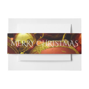 Bandeau De Faire-part Christmas Baubles Invitation Bande de ventre