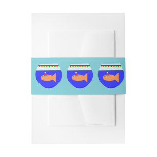 Bandeau De Faire-part Christmas Party Goldfish Invitation Belly Band