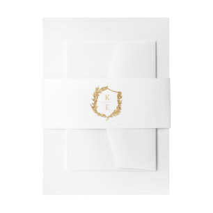 Bandeau De Faire-part Cimier Botanique Monogramme Faire-part de mariage 