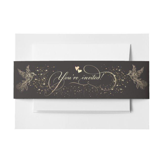 Bandeau De Faire-part Cintas para invitaciones con palomas (Devant Example)