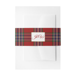 Bandeau De Faire-part Clan MacFarlane Tartan Mariage Belly Band