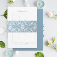 Classic Elegant Bleu et Blanc Floral Toile
