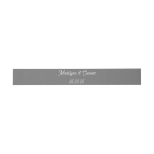 Bandeau De Faire-part Classic Monogram Faire-part de mariage Belly Band