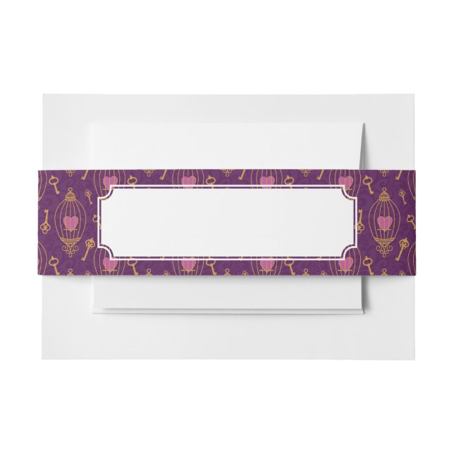 Bandeau De Faire-part Coeur-clé-motif (Devant Example)