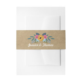 Bandeau De Faire-part Collection de Mariages de couronnes florales Kraft