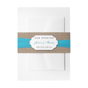 Bandeau De Faire-part Collection de Mariages Rustic Blue Bow