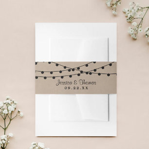 Bandeau De Faire-part Collection de Mariages Rustic Kraft