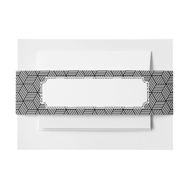 Bandeau De Faire-part Conception géométrique d'art de motif (Devant Example)