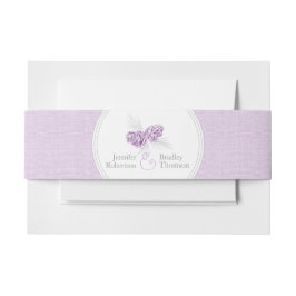 Bandeau De Faire-part cônes de pin mariage art toile ceinture violet