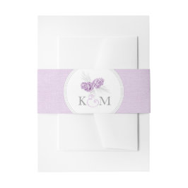 Bandeau De Faire-part cônes de pin mariage art toile ceinture violet