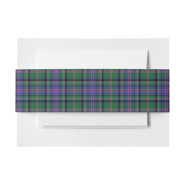 Bandeau De Faire-part Cooper Scottish Tartan Belly Band (Devant Example)