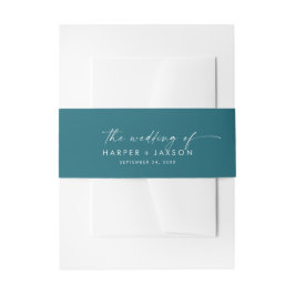 Bandeau De Faire-part Coordonnée aquarelle moderne | MARIAGE TURQUOISE