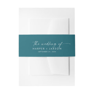 Bandeau De Faire-part Coordonnée aquarelle moderne   MARIAGE TURQUOISE