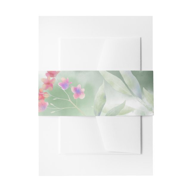 Bandeau De Faire-part Couleur de l'eau Plumeria (Devant example)