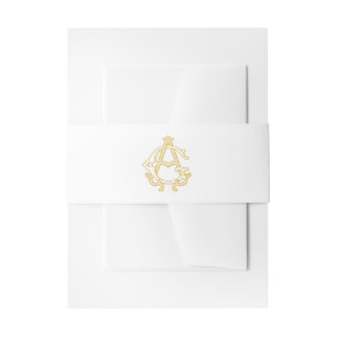 Bandeau De Faire-part COULEURS ÉDITABLES AG Monogram GA Monogram Belband