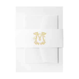 Bandeau De Faire-part COULEURS ÉDITABLES CM Monogramme MC Monogramme Ban
