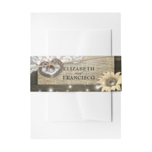 Bandeau De Faire-part Couple Horseshoe Mariage de dentelle de coeur