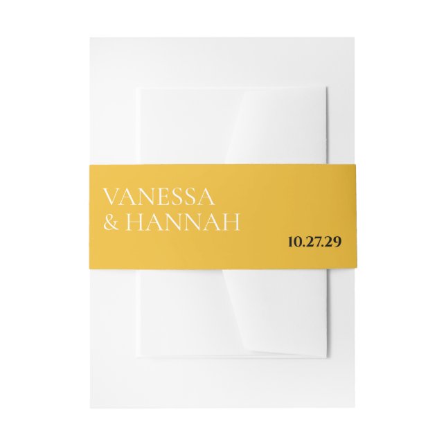 Bandeau De Faire-part Couples d'automne Mariage d'or (Devant example)