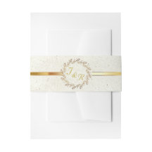 Couronne monogramme et ruban - Crème