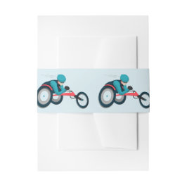 Bandeau De Faire-part Course en fauteuil roulant