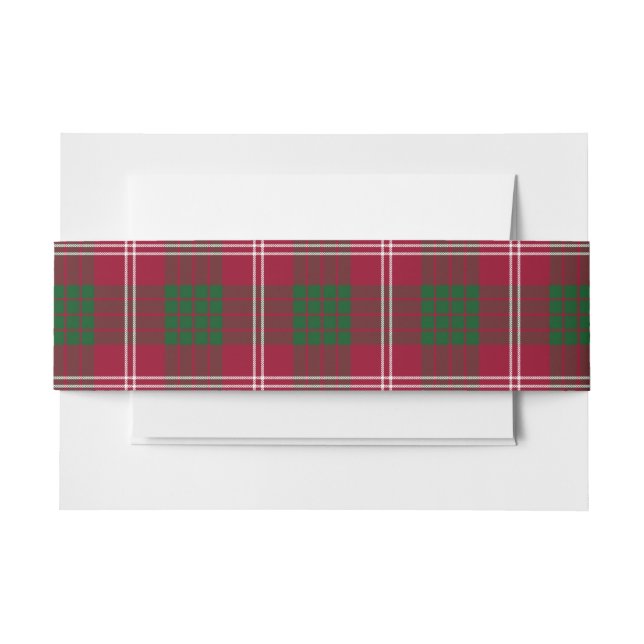 Bandeau De Faire-part Crawford Scottish Tartan Belly Band (Devant Example)
