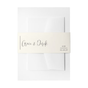 Bandeau De Faire-part Crème géométrique minimale Mariage moderne