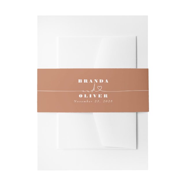 Bandeau De Faire-part Cute Elegant et simple Mariage (Devant example)