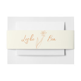 Bandeau De Faire-part Daffodique Mariage Belly Band