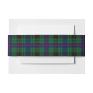 Bandeau De Faire-part Davidson Scottish Tartan Belly Band