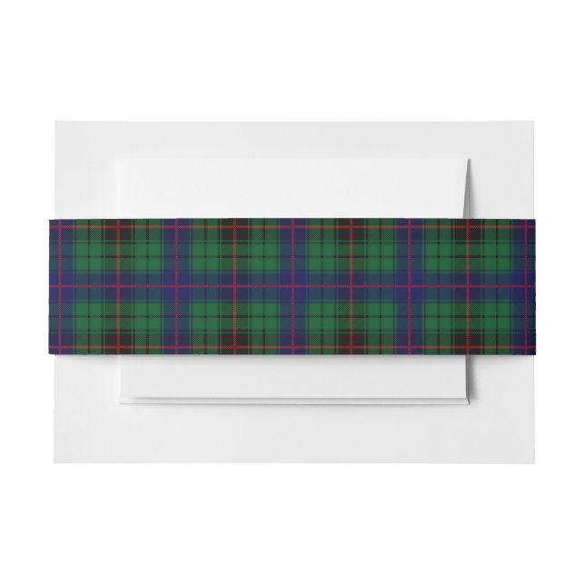 Bandeau De Faire-part Davidson Scottish Tartan Belly Band (Devant Example)