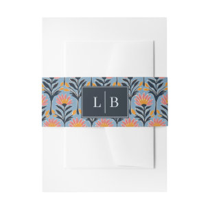 Bandeau De Faire-part Déco floral bleu joyeux