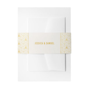 Bandeau De Faire-part Déco géométrique or et blanc