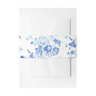Bandeau De Faire-part Délicat Mariage de fleurs bleues