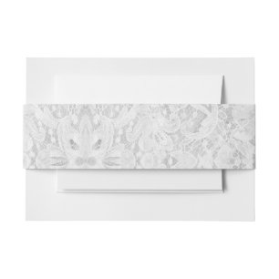 Bandeau De Faire-part Dentelle blanche tombante