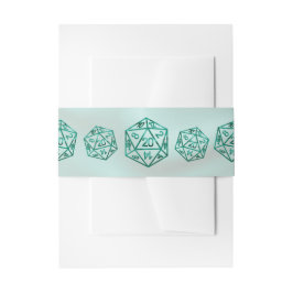 Bandeau De Faire-part Dés RPG | Emerald Imaginaire Tabletop Retro Gamer