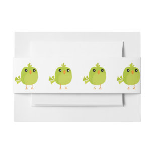 Bandeau De Faire-part Dessin d'oiseau vert