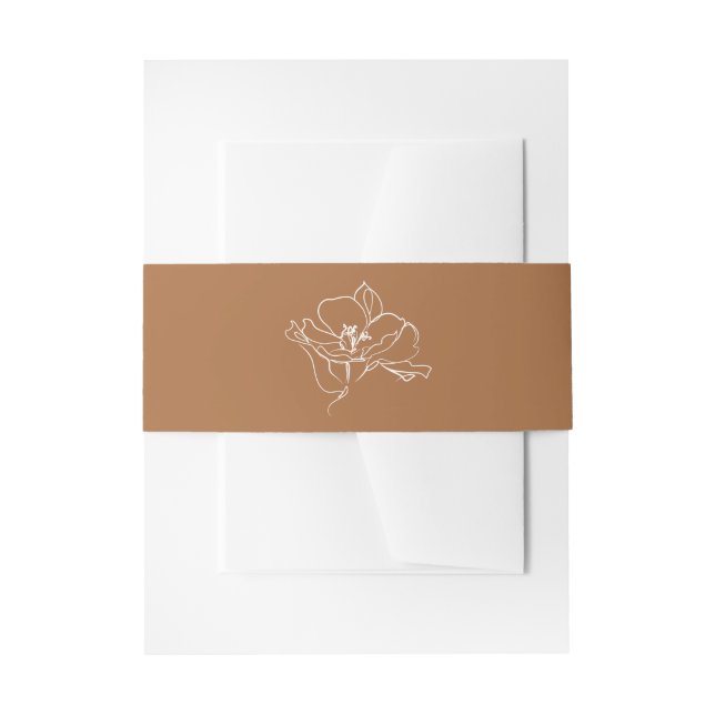 Bandeau De Faire-part Dessin Élégant Simple Floral (Devant example)