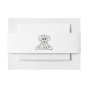 Bandeau De Faire-part Dessin simple de contour de chien en peluche dalma
