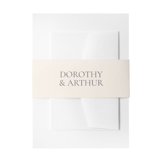 Bandeau De Faire-part Dorothy Earthy Neutre Mariage élégant (Devant example)