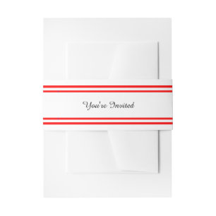 Bandeau De Faire-part Double Trim rouge - Bande du ventre