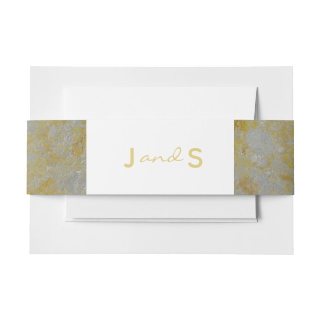 Bandeau De Faire-part Doublure en argent mariage (Devant Example)